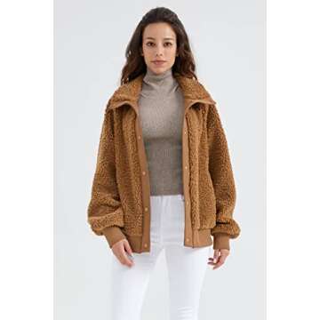 Orolay Women's Oversized Sherpa Fleece Jacket - Warm & Stylish