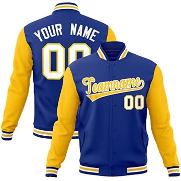 KXK Custom Men/Women/Youth Varsity Baseball Jacket Blend Letterman Jackets Stitched Personalized Nam...