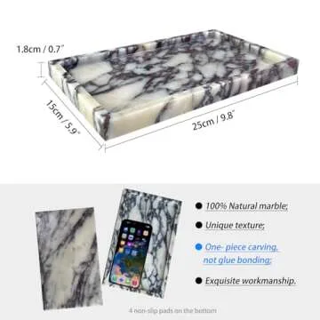Elegant Natural Marble Tray for Home Decor - OAIQNUJ