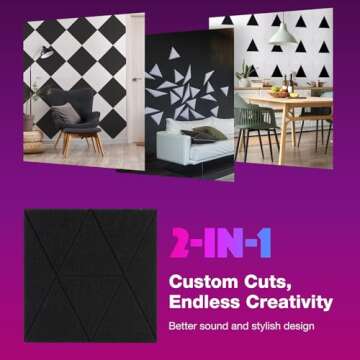 18 Pack Self-Adhesive Acoustic Panels for Sound Control