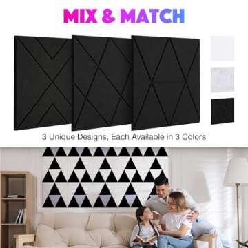 18 Pack Self-Adhesive Acoustic Panels for Sound Control
