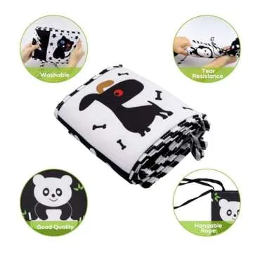 WESOTE Black and White Book for Babies 0-6 Months