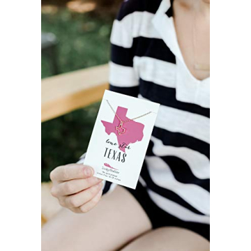 Lucky Feather Texas Shaped State Necklace 14K Gold-Dipped