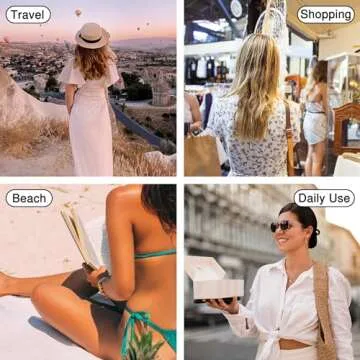 Women Large Straw Beach Bag Handmade Woven Shoulder Bags Hobo Tote Handbag Purse for Summer (A Brown)