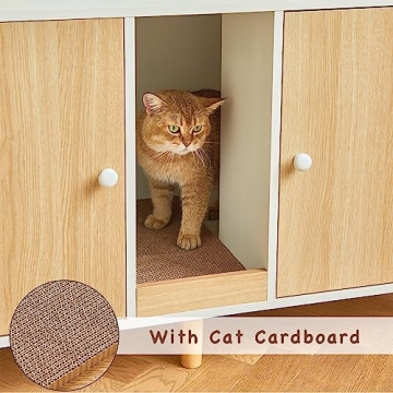 Modern Cat Litter Box Enclosure for Two Cats - Sleek Design
