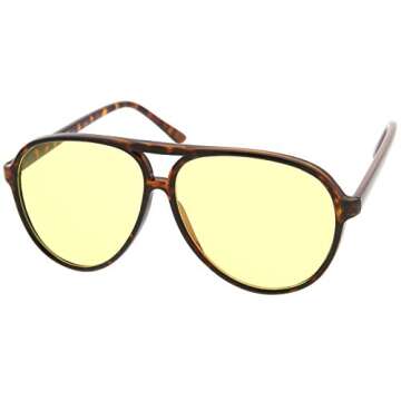 zeroUV Retro Aviator Sunglasses with Blue Light Blocking