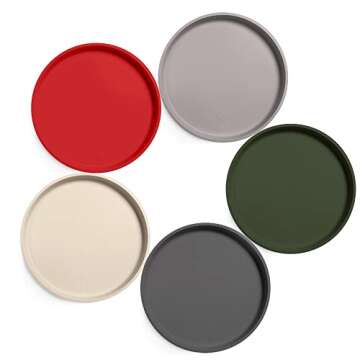 DogBuddy Dog Food Mat - Waterproof Dog Bowl Mat, Silicone Dog Mat for Food and Water, Pet Food Mat with Edges, Nonslip Dog Feeding Mat, Dog Food Mats for Floors, Puppy Supplies (White Sand)