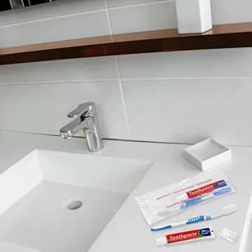 Disposable Toothbrushes with Toothpaste Individually Wrapped, Travel Kit whit Plastic Zip Bag,Toothbrush Head Cover, Bulk Toothbrush for Homeless,Travel,Shelter,Air Bnb,Hotel,Guest Apartment(20)