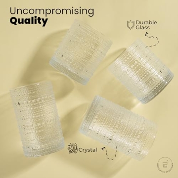 Stylish 8-Piece Glassware Set for Water, Beer, and More