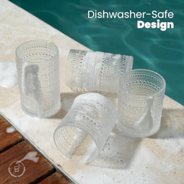 Stylish 8-Piece Glassware Set for Water, Beer, and More