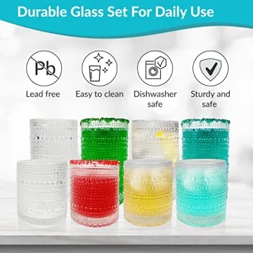Stylish 8-Piece Glassware Set for Water, Beer, and More