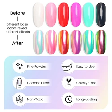 Ownest Iridescent Chrome Nail Powder for Stunning Nails