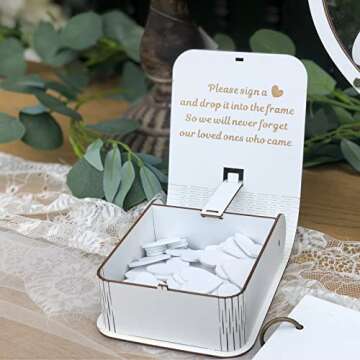 Y&K Homish Wedding Guest Book Alternative Drop Top Frame for Reception