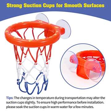 KSABVAIA Bath Toys - Bathtub Basketball Hoop for Kids Toddlers,Bath Toys Shower Toys for Kids Ages 4...