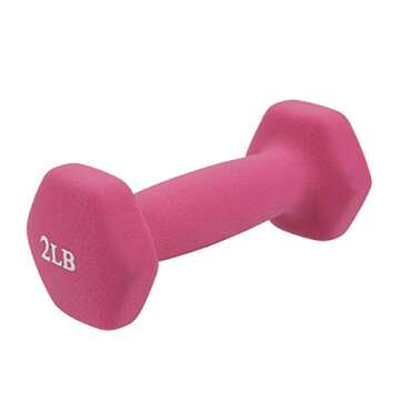 Sunny Health & Fitness Neoprene Dumbbell - 2 Lbs - Pair