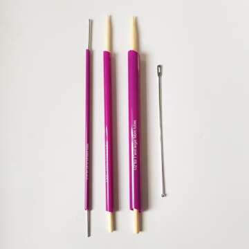 HONEYSEW Fabric Tube Turners Set - 3 Sizes + Ball Point Bodkin for Sewing DIY