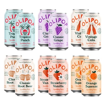 Olipop Prebiotic Soda Sampler Variety Pack for Health