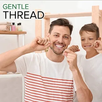 Biodegradable Mint Dental Floss with Refillable Glass Holder - Eco-Friendly