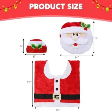 JOYIN Christmas Bathroom Set - Festive Holiday Decor