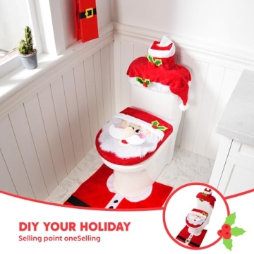JOYIN Christmas Bathroom Set - Festive Holiday Decor