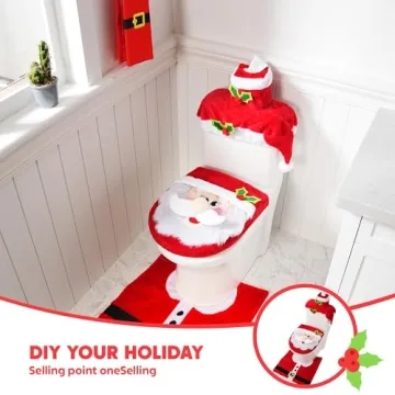 JOYIN Christmas Bathroom Set - Festive Holiday Decor