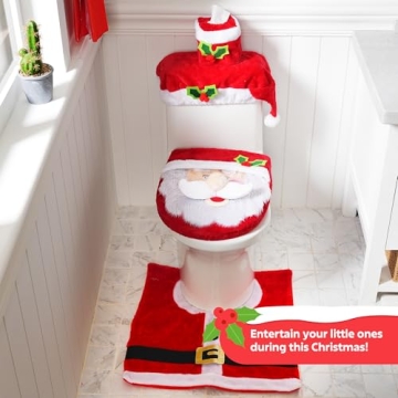 JOYIN Christmas Bathroom Set - Festive Holiday Decor