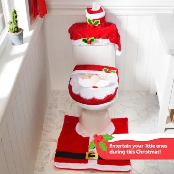 JOYIN Christmas Bathroom Set - Festive Holiday Decor