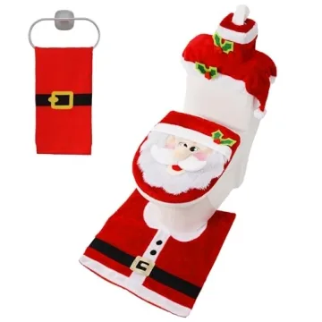 JOYIN Christmas Bathroom Set - Festive Holiday Decor