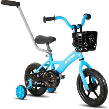 JOYSTAR Kids Bike 10 & 12 Inch with Training Wheels & Parent Handle