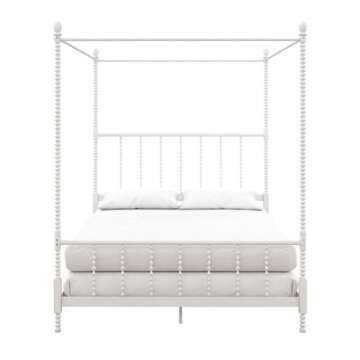 Pemberly Row Queen Canopy Bed - Timeless Design in White