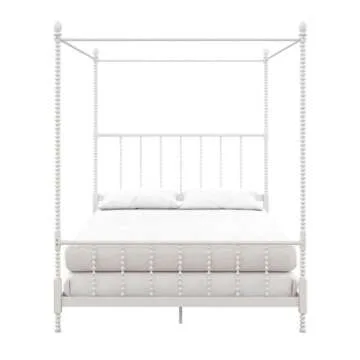 Pemberly Row Queen Canopy Bed - Timeless Design in White