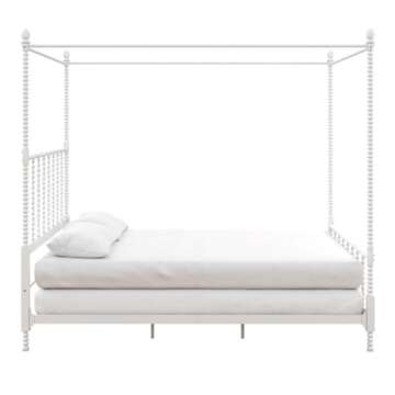 Pemberly Row Queen Canopy Bed - Timeless Design in White