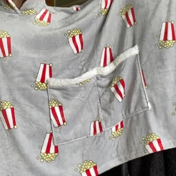 Funny Couples Pajamas - Popcorn Hoodies with Pockets