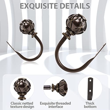 Elegant Antique Bronze Curtain Holdbacks for Home Decor