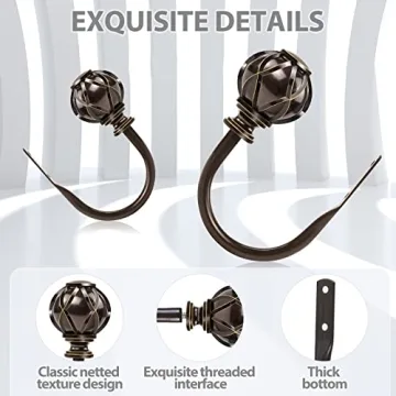 Elegant Antique Bronze Curtain Holdbacks for Home Decor