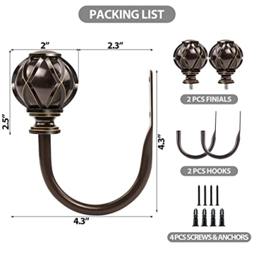 Elegant Antique Bronze Curtain Holdbacks for Home Decor