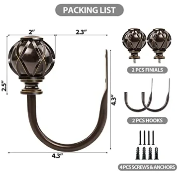 Elegant Antique Bronze Curtain Holdbacks for Home Decor