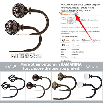 Elegant Antique Bronze Curtain Holdbacks for Home Decor