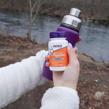 NOW Foods Supplements, L-Theanine 200 mg with Inositol, Stress Management*, 60 Veg Capsules