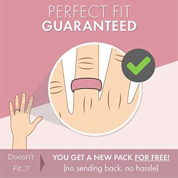 ThunderFit Silicone Wedding Bands for Women, Dome Unique Anniversary Rings 5.5mm Wide 2mm Thick - 1/...