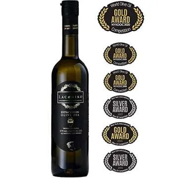 Laconiko Ultra Premium 100% Extra Virgin Olive Oil Value Pack | Cold Pressed | From Greece | KORONEIKI Variety | 2023 Gold Medal Award Winning NYIOOC | (76.1 OZ (6 Bottles of 12.7 OZ))