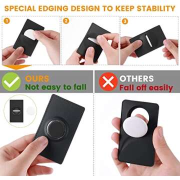 2pcs AirTag Wallet Leather Case for Apple AirTags,Credit Card-Sized Wallet Card Compatible with AirT...