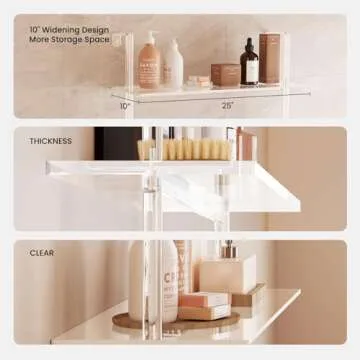 Sumerflos 3 Tier Over The Toilet Storage Shelf for Modern Homes