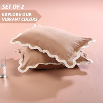 Folkulture Throw Pillow Covers - Set of 2 Vibrant Cotton Lumbar Pillows