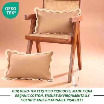 Folkulture Throw Pillow Covers - Set of 2 Vibrant Cotton Lumbar Pillows