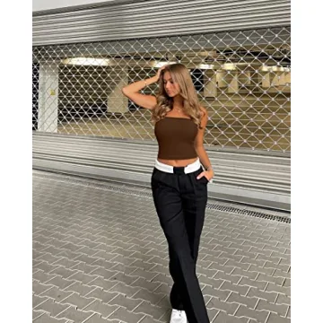 OQQ Women's Seamless Crop Tops for Active Style