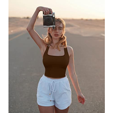 OQQ Women's Seamless Crop Tops for Active Style