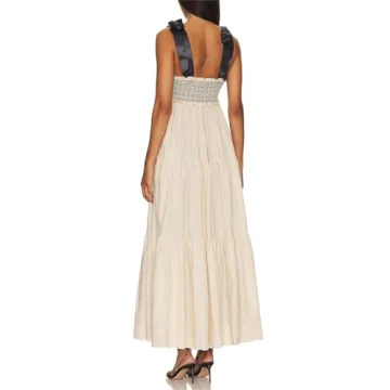 Women's Abstract Print Summer Slip Dress V-Neck Sleeveless