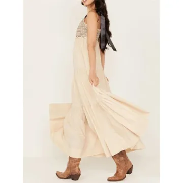 Women's Abstract Print Summer Slip Dress V-Neck Sleeveless