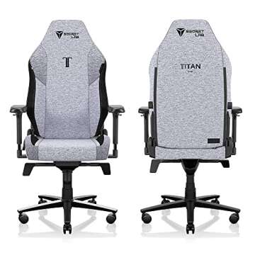 Secretlab Titan Evo Cookies & Cream Gaming Chair - Reclining, Ergonomic & Heavy Duty Computer Chair with 4D Armrests, Magnetic Head Pillow & Lumbar Support - Big and Tall 395 lbs - Gray - Fabric